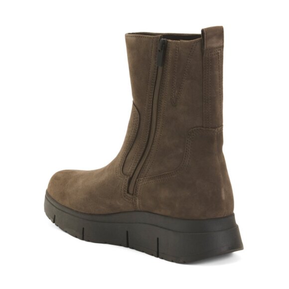 CLARKS Grey Suede Loriini May Comfort Booties - Picture 2 of 2